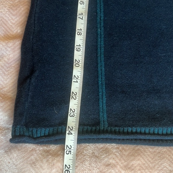 Eddie Bauer Knit Hoodie Teal Navy Cable Design sz M - Picture 7 of 9